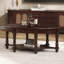 Table basse ovale vintage avec tiroir et étagère de rangement French Country-129385301