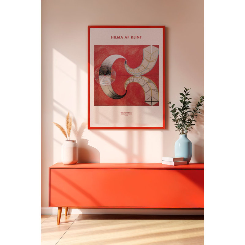 Peinture décorative en panneau de fibres à densité moyenne, Rouge