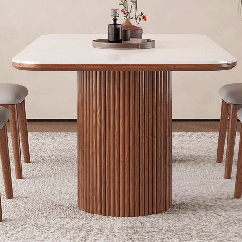 Simple, retro and fashionable dining table, H 29,52 po x L 70,86 po x l 31,49 po
