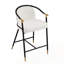 Tabouret de comptoir rembourré avec structure en métal-1471460901
