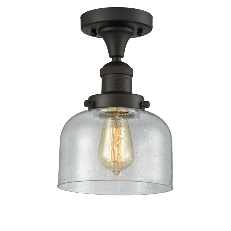 Adette Glass Semi Flush Mount, Oil Rubbed Bronze