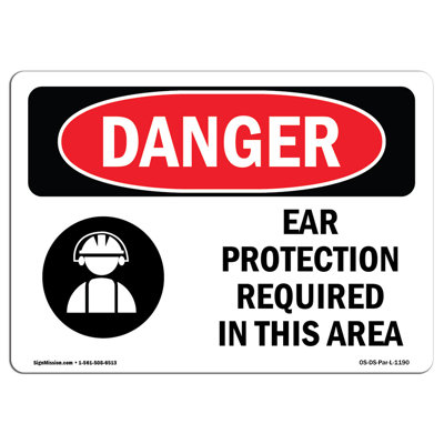 Ear Protection Required In This Area Sign