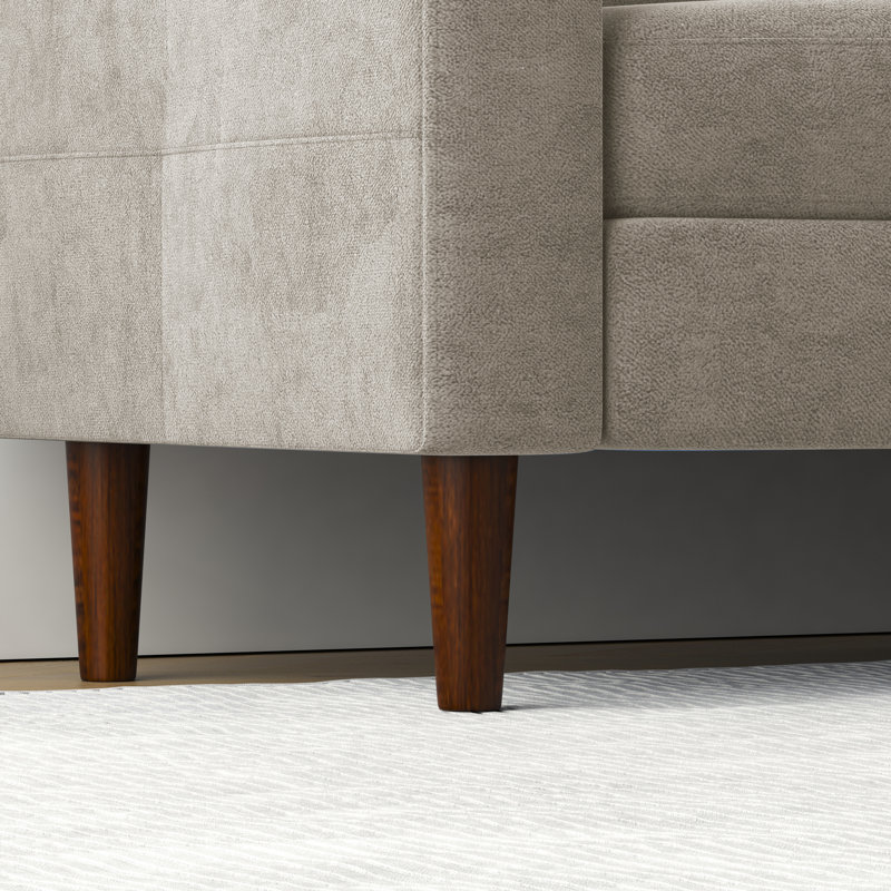 Canapé et méridienne rembourrés 2 pièces Geppie, Mélange de polyester beige, H 31,8 po x l 78 po x P 42,73 po