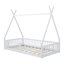 Lit simple en bois avec clôture-1098822741
