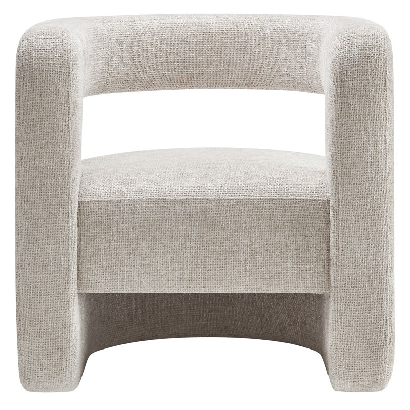 Jaylin Upholstered Chenille Accent Chair, Dove Gray Fabric