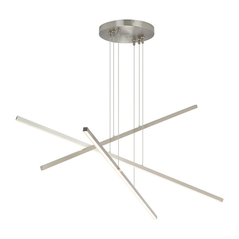 Essence 3 - Light LED Chandelier, Satin Nickel