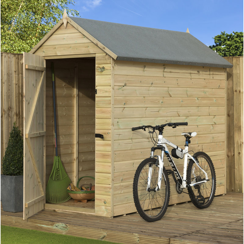 Premier Apex Shiplap Wooden Shed, 4ft. W x 5ft. D