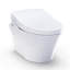 Toilette allongée murale TOTO® WASHLET® + AP et système de réservoir double chasse encastré 0,9 et 1,28 GPF WASHLET S5 et DuoFit®, argent mat - CWT4263446CMFG # MS