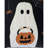 Halloween Ghost with Pumpkin Bucket Throw Pillow