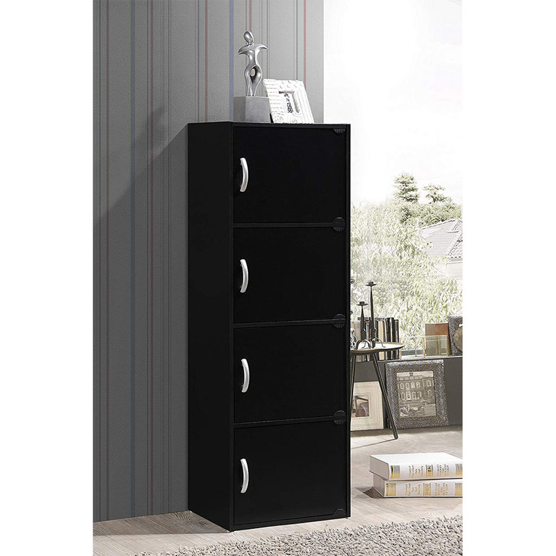 Armoire de rangement à 4 tablettes , Noir