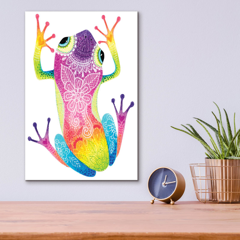 «Rainbow Frog» par Hello Angel, H 16 po x l 12 po x P 0,13 po