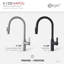 Modern Faucet Stylish Napoli One-Handle Stainless Steel Pull Down Kitchen Faucet-61536832