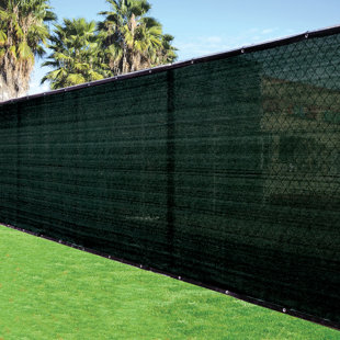 ColourTree 8' x 50' Grey Fence Privacy Screen Windscreen Cover Fabric Shade  Tarp Netting Mesh Cloth - Commercial Grade 170 GSM - Cable Zip Ties