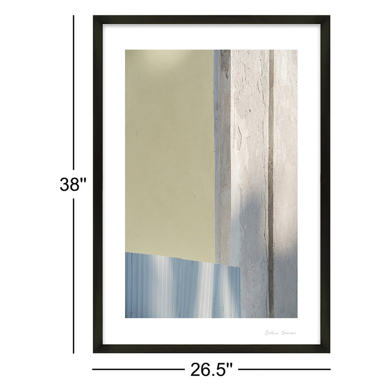 Sun And Concrete Print by Svetlana Smirnova, 38" H x 26.5" W x 1.25" D, Black Framed