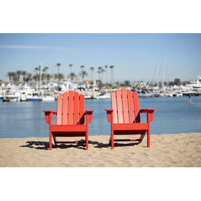 Chaise Adirondack d'extérieur en PEHD LuXeo Marina