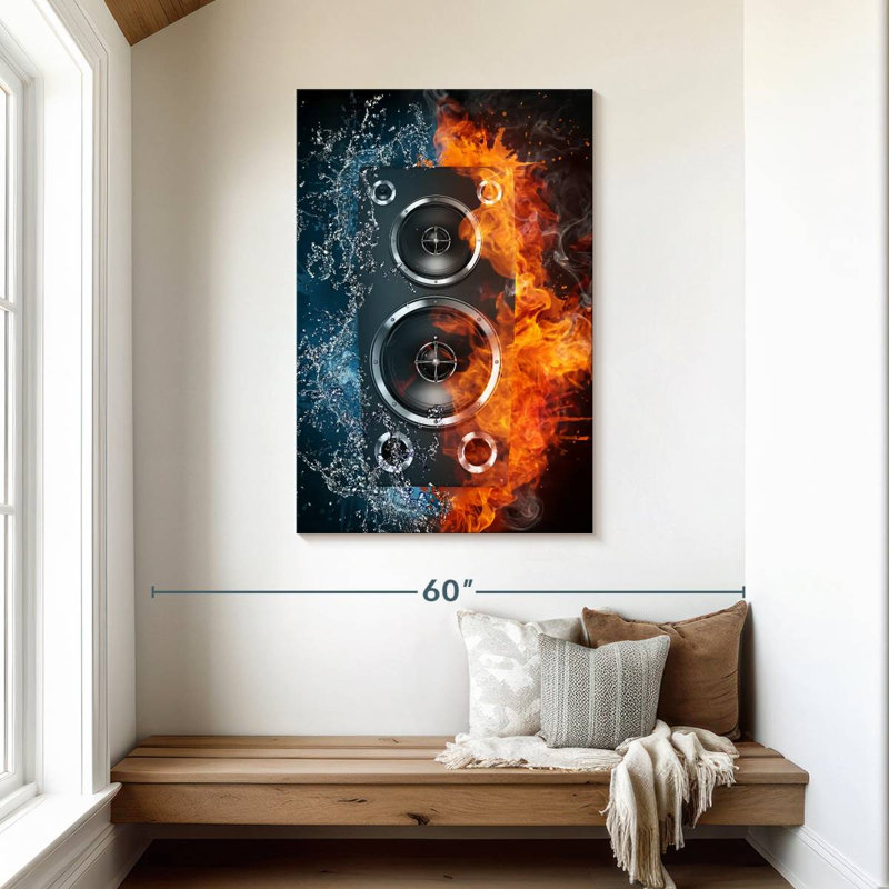 Abarca Fire and Water Loudspeaker, 45" H x 30" W