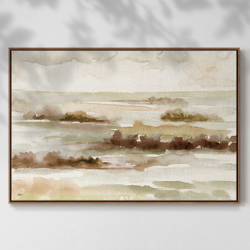 " A Touch Of Autumn ", H 17 po x l 25 po x P 2 po, Noyer