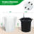 22.4 Inch 2PCS White Tall Tapered PlantersLarge Indoor Outdoor Flower Pots with Wheels Water Level Monitor & Trays for Patio Balcony Lounge-1769992134