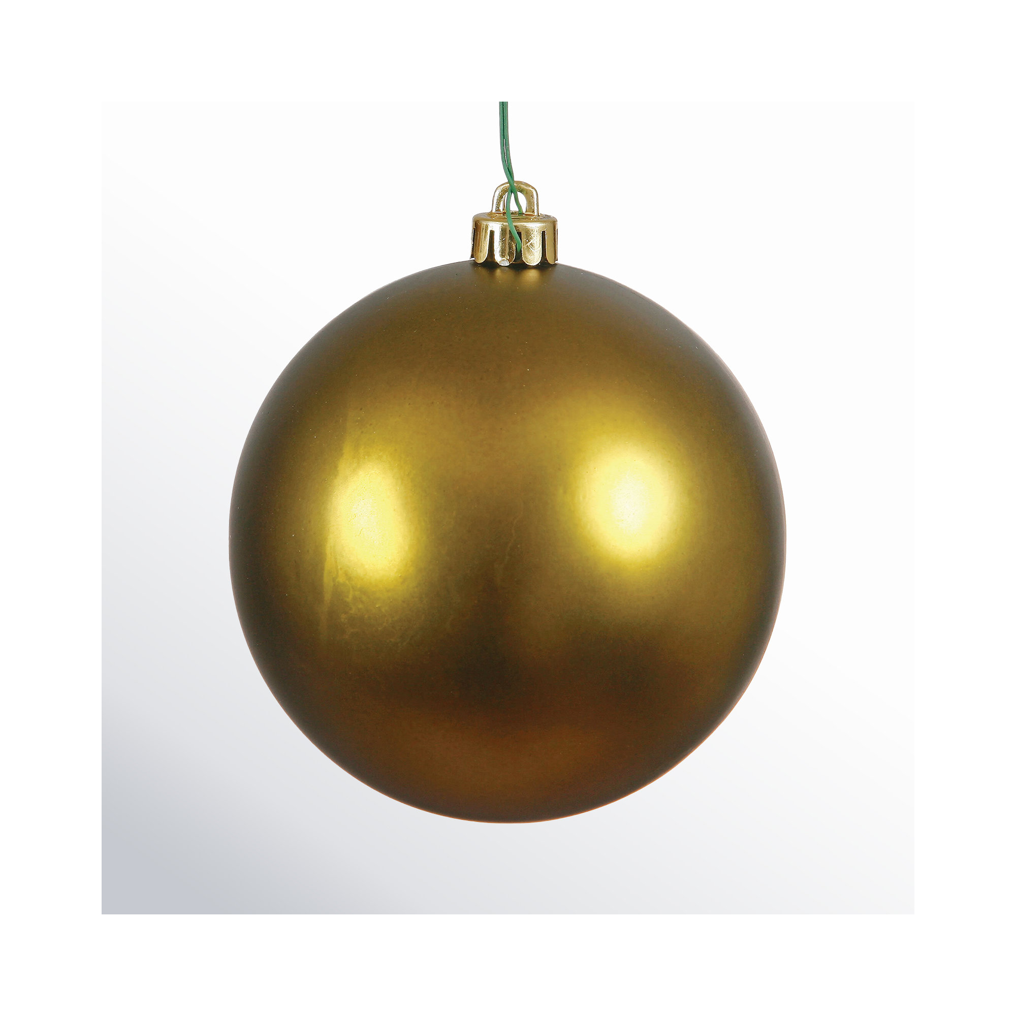 Holiday Décor Ball Ornament, Olive, 3" H x 3" W x 3" D
