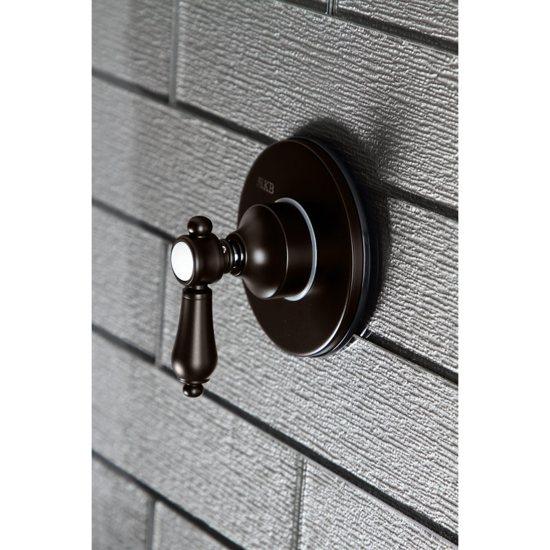 Kingston Brass Heirloom Single-Handle Wall Mount Three-Way Diverter Valve with Trim Kit, Oil Rubbed Bronze