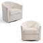 Upholstered Swivel Barrel Chair-1758226950