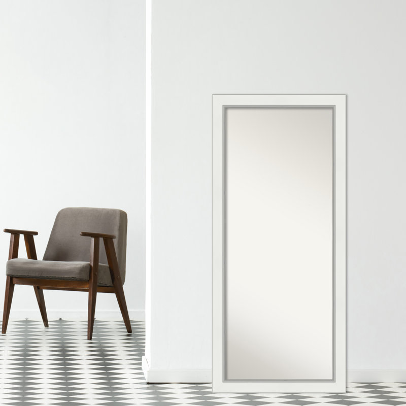 Chiesa Rectangle Mirror, Eva White Silver, 65.25" x 29.25"