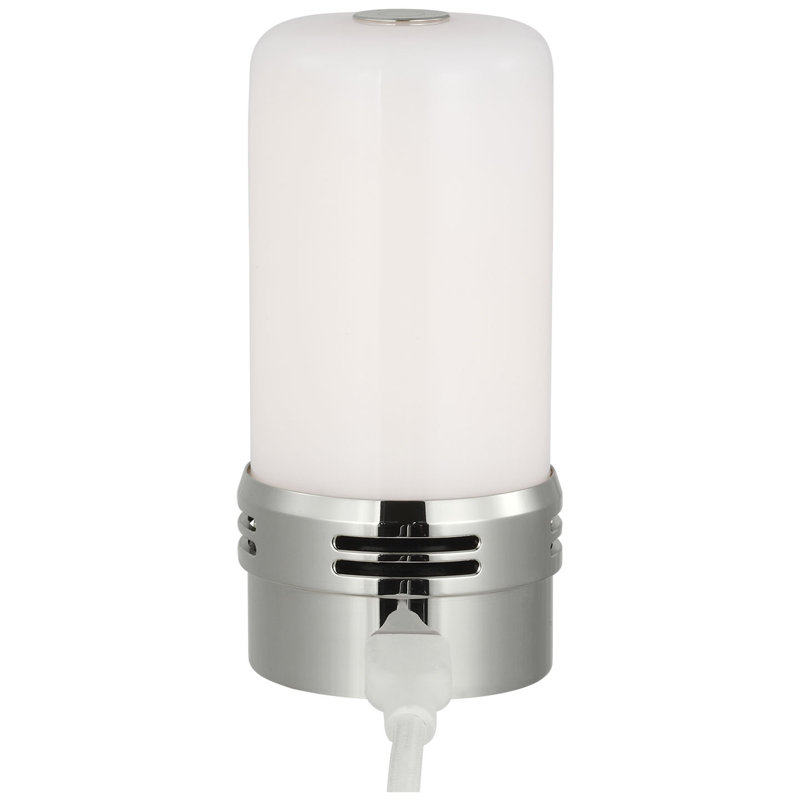 5.5" 250 Lumen R41 Module in Nickel with White Glass, 4" H x 2" W x 2" D