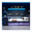 Lit de jour double avec lit gigogne simple et bureau et port USB-1554283707