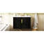 Meuble-lavabo de 30 po, lavabo simple en céramique à 3 trous, rangement spacieux, tablette réglable, finition grattée, lavabo mural pour salle de bain moderne, surface de porte à deux trous, conception