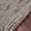Tapis rayé fabriqué à la main en beige / noir-1135926750
