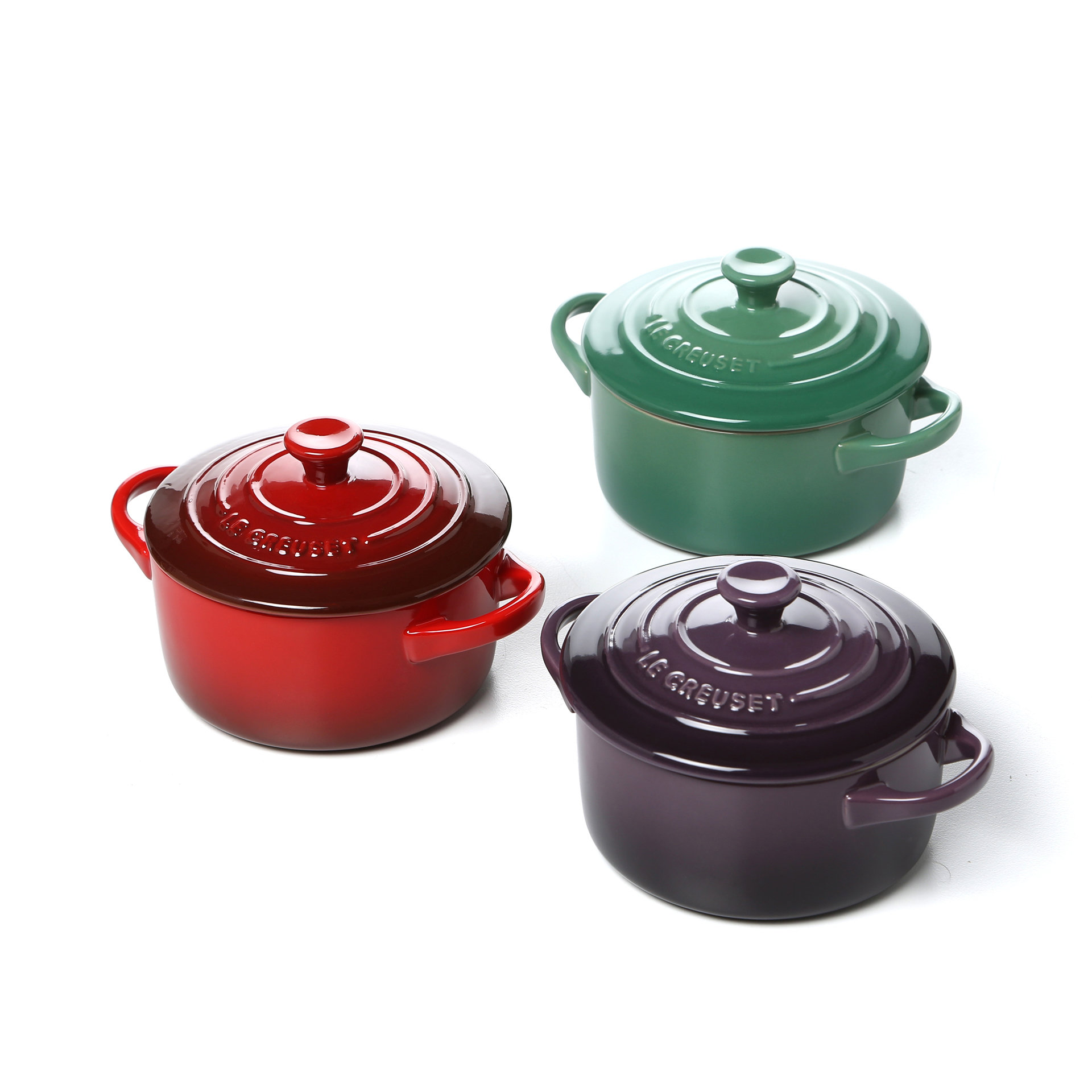 Le Creuset 1/3-Quart Cast Iron Mini Cocotte with Stainless Steel