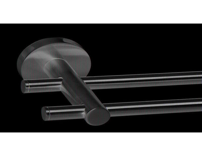 No Drill Moon Double Towel Bar