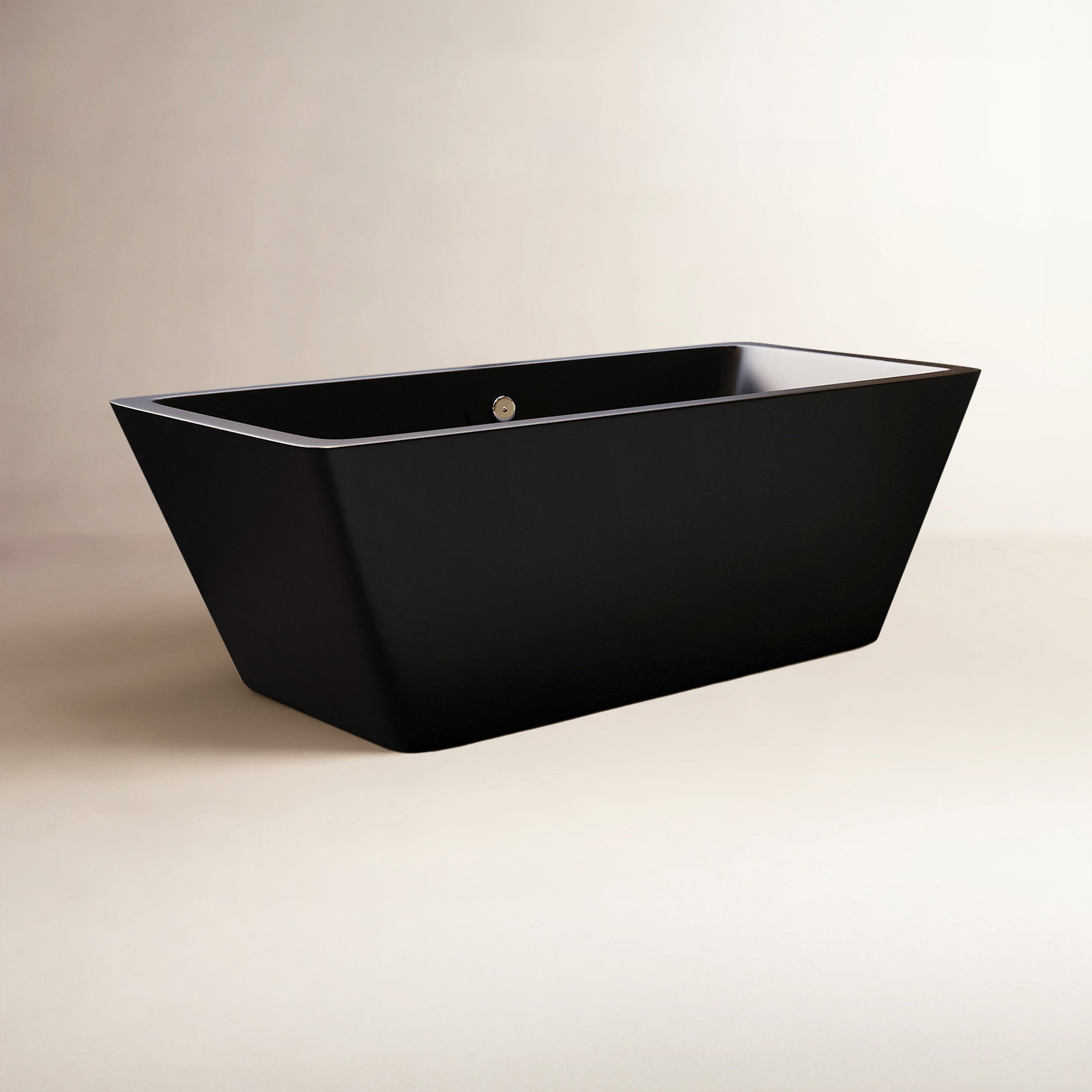 Mendocino NativeStone 66" Concrete Bathtub, Charcoal