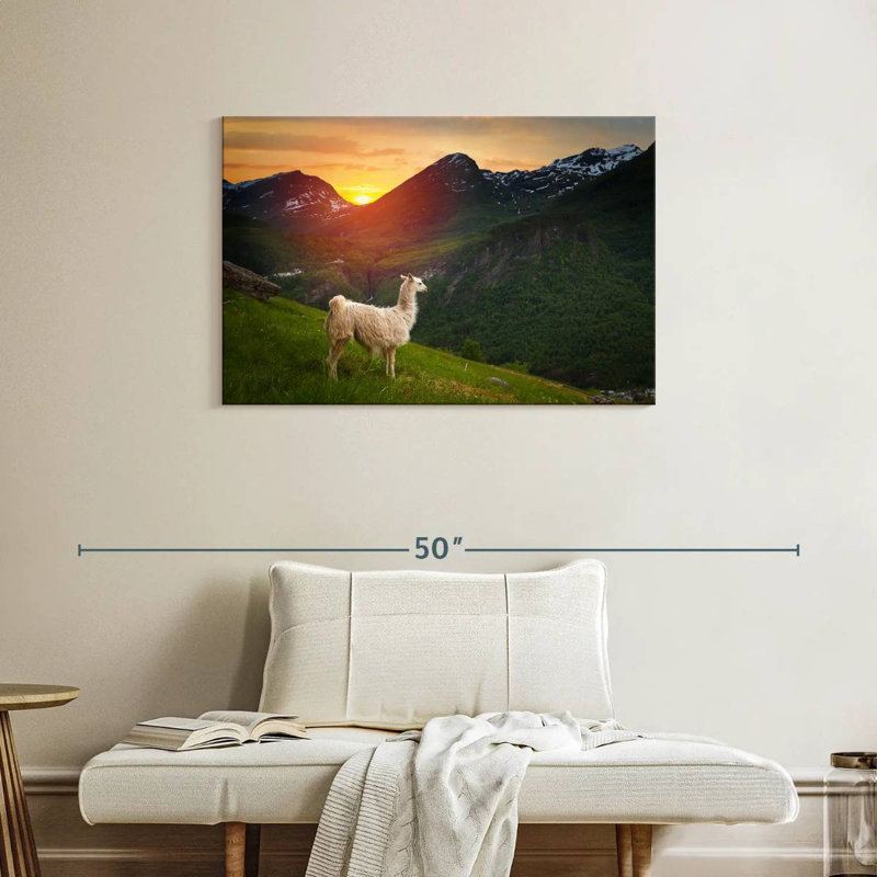 Mountain Llama, 24" H x 36" W