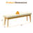 Itzabelle Solid Wood Patio Dining Bench With Cushion