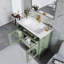 Meuble-lavabo de salle de bain 35,6 po Mid-Century-130065517
