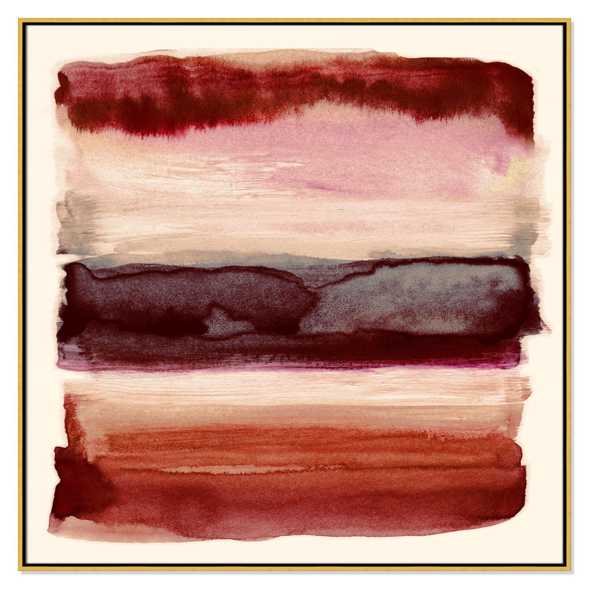 Burgundy Sky II Print by Nan, 46.5" H x 46.5" W, Gold