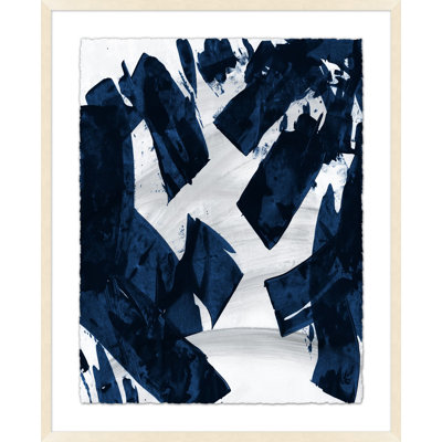 Navy Shards 2 Print by Mat Sanders