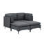 Canapé modulaire rembourré avec pieds en métal-749356518