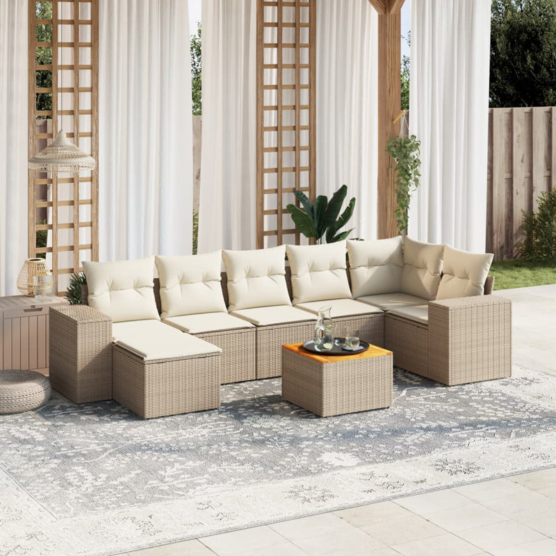 Vidaxl Garden Sofa Set PE Rattan