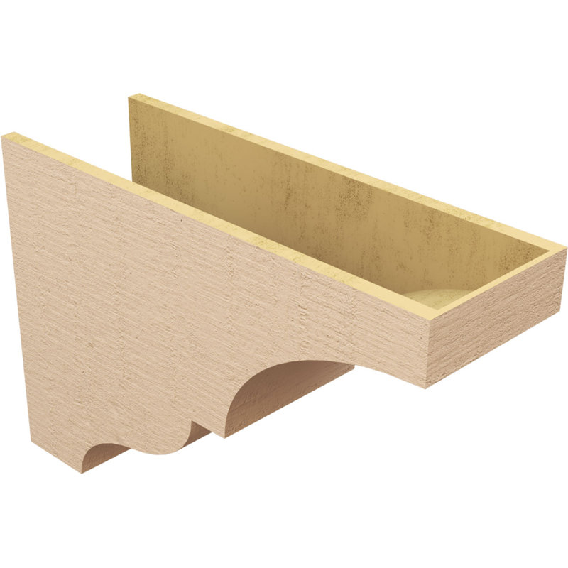 Bois de cèdre brut Asheboro, grain de bois TimberThane Corbel, apprêté brun clair, H 22 po x l 11 po x P 33 po
