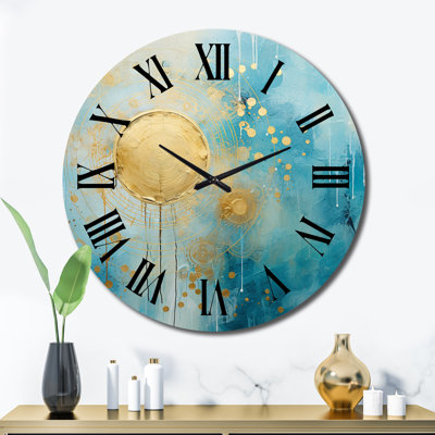 Horloge murale sarcelle