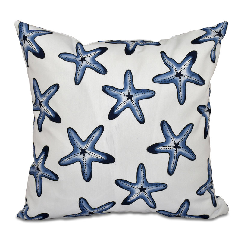 Beach Vacation Pillow Cover & Insert, 20" H x 20" W, Blue