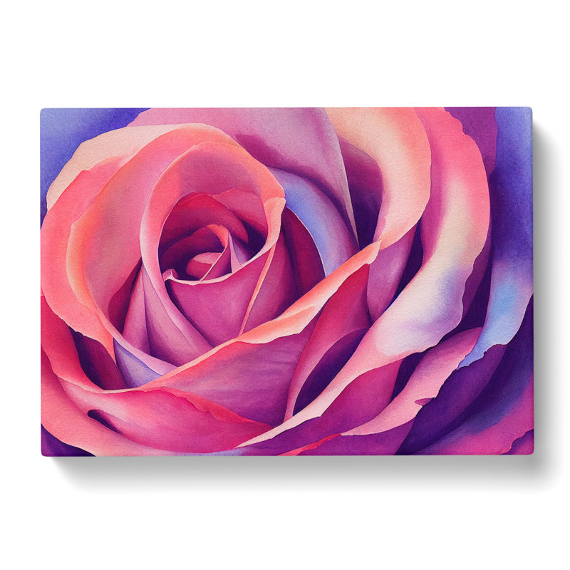 Watercolour Rose Flower Vol.3 - Wrapped Canvas, 35cm H x 50cm W x 3cm D