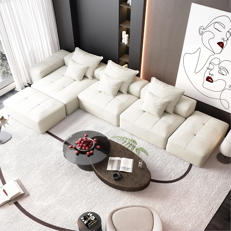 Canapé modulaire surdimensionné Modern, Beige