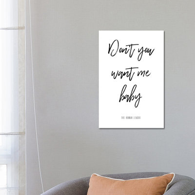 Don't You Want Me Baby by Mambo Art Studio - Wrapped Canvas Gallery-Wrapped Canvas Giclée