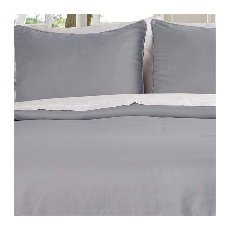 Modern & Contemporary Duvet Cover, Silver, King