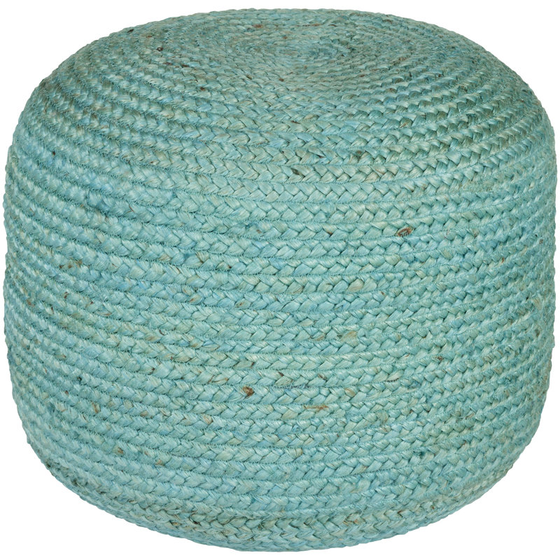 Repose-pieds rond de 20 po de largeur Rodriguez, Turquoise