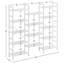 Étagère à livres à largeur triple l 69,3 po x H 69,3 po-95171321-123493525