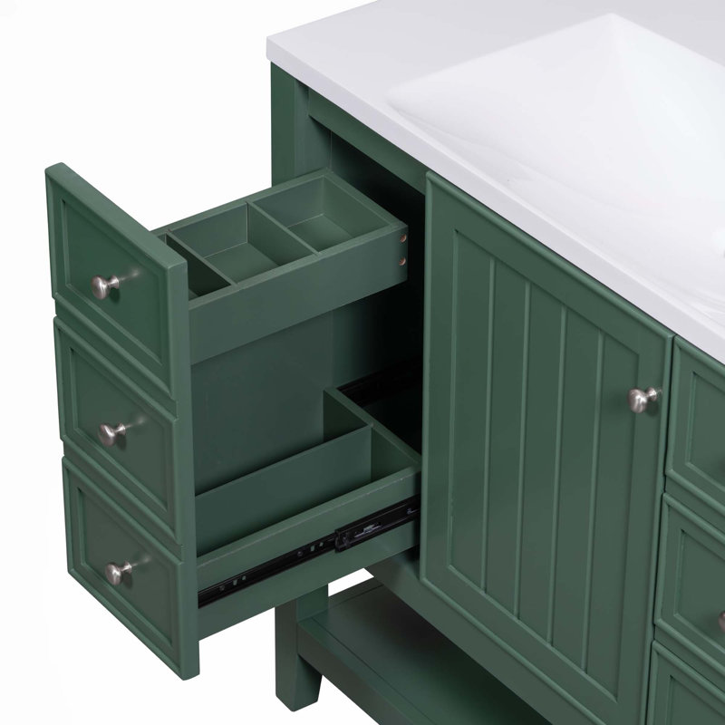 Meuble-lavabo 36 po avec lavabo, Vert